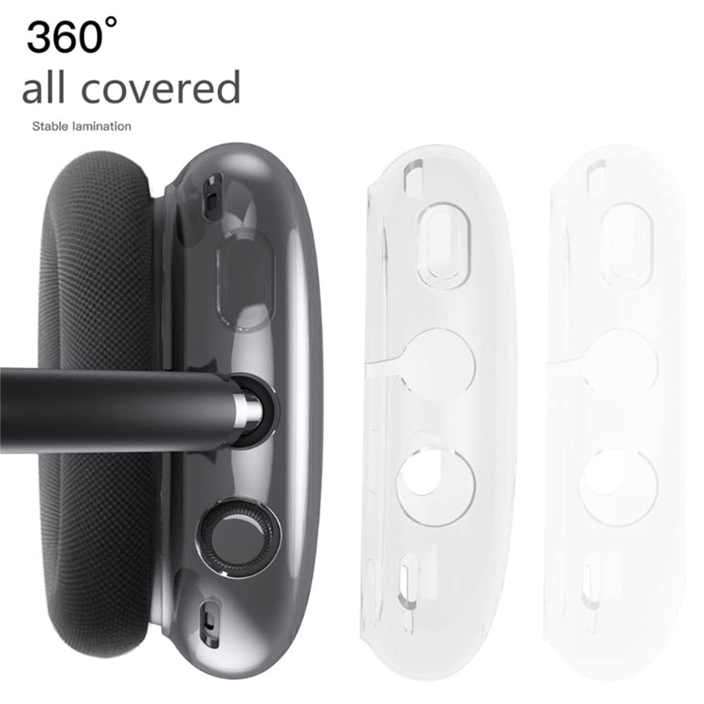 Case Cover for Airpods Max - Headphones,Soft TPU Clear Anti-Scratch Protective Cover,Clear Accessories Skin Protector,Protective Sleeve (Transparent)  Balepha   