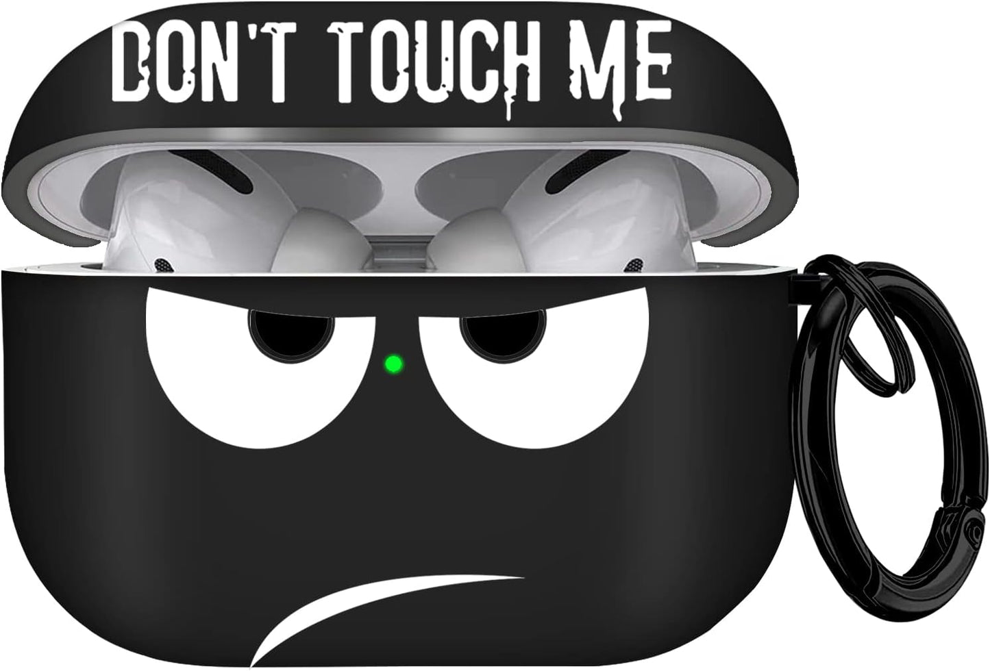 Youtec Airpods Pro Case , Don'T Touch Me Airpods Pro Cover with Keychain Soft Cute Shockproof Cover for Women Men Compatible with Airpods Pro 2019 Charging Case -Black  Youtec   