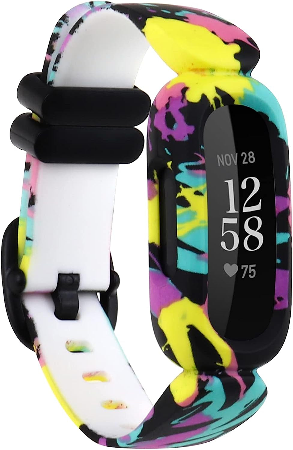 Ybludiy Compatible with Fitbit Ace 3 Bands for Kids, Soft Pattern Printed Floral Band Accessories Wristbands Replacement Bands for Fitbit Ace 3 Boys Girls  Ybludiy 05-Graffiti  