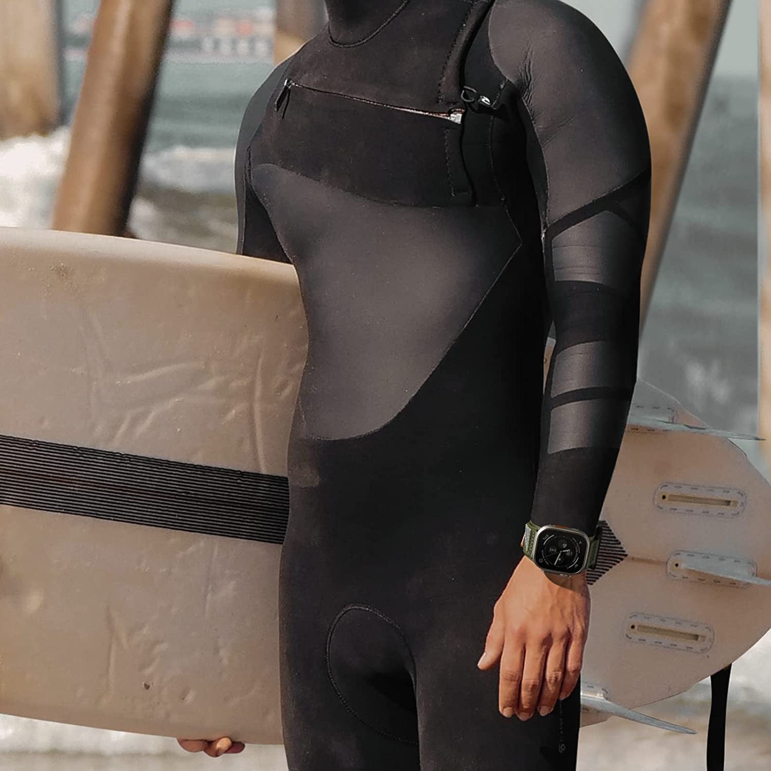 ULTIMAL Band Compatible with Apple Watch 49Mm 45Mm/44Mm/42Mm 41Mm/40Mm/38Mm, Tough Breathable Nylon Sports Strap, Hollow Out Design for Iwatch Series 8/7/6/5/4/Se/3/2/1/Ultra  ULTIMAL   