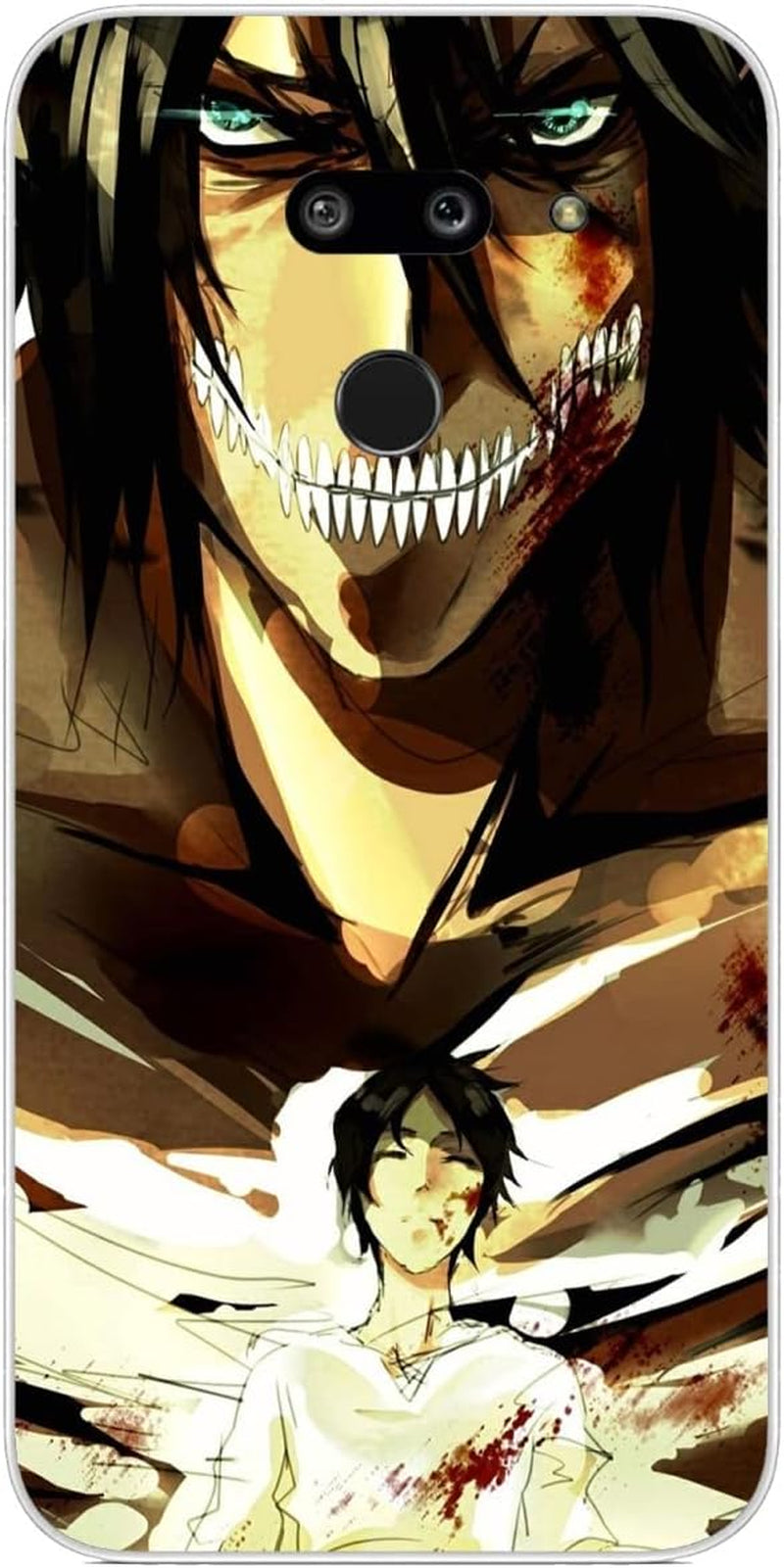 Compatible with LG G8 | LG G8 Thinq Case Attack on AOT Anime Titan 247 Soft TPU Rubber Protection Cover Clear  Tongstar Attack On Aot Anime Titan 755  