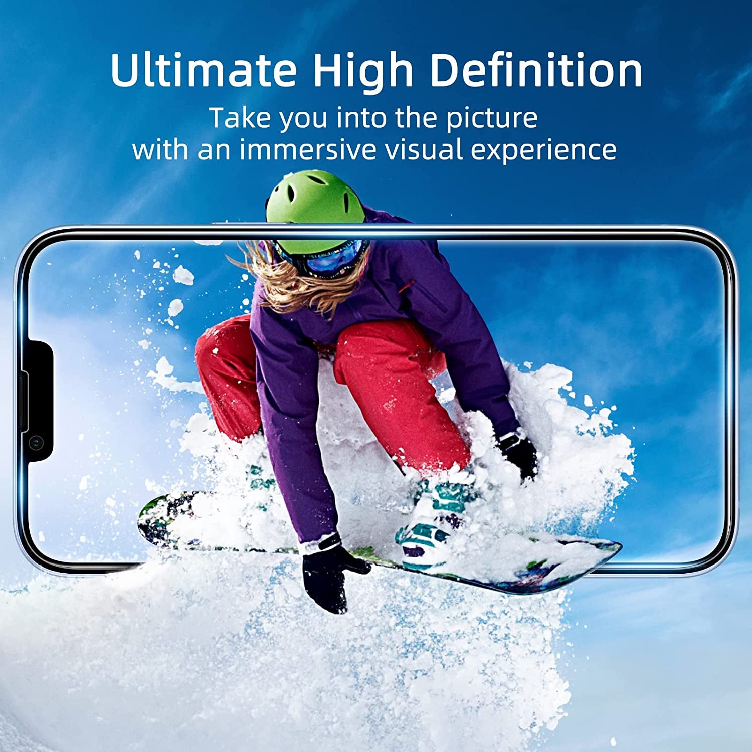 Privacy Screen Protector for Iphone 13/13 Pro/14 [2-Pack][6.1 Inch] Display Tempered Glass Film with Easy Installation Frame, Ultra HD, 9H Hardness, Scratch Resistant, Case Friendly, Full Coverage  Ruwa   