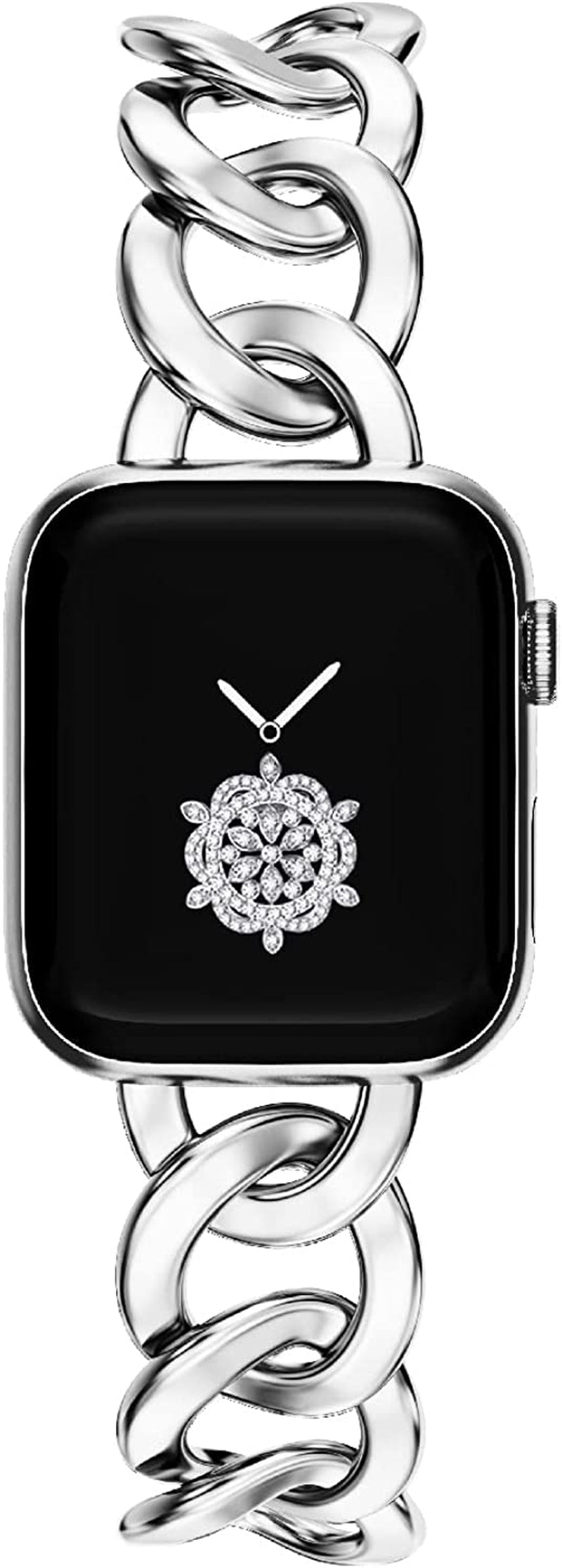 Kolgios 38/40/41/42/44/45Mm Cool Women Chain Metal Smartwatch Bands Compatible for Apple Watch Bands Series 8/7/6/SE/5/4 Adjustment Replacement Watch Bracelet for Iwatch 8/7 Gift for Her  SZ Kager tech sliver 42/44/45mm 