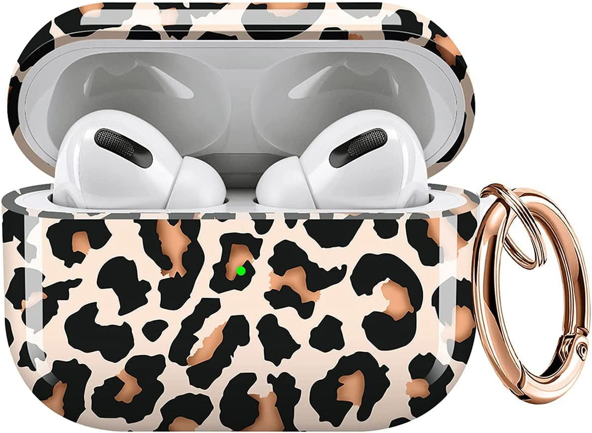 Maxjoy for Airpods Pro Case Cover, Clear Flower Pro Case for Women Men Cute Soft Protective Floral Ipod Pro Case with Keychain Clip for Airpods Pro Charging Case 2019, Transparent  Maxjoy Pink  