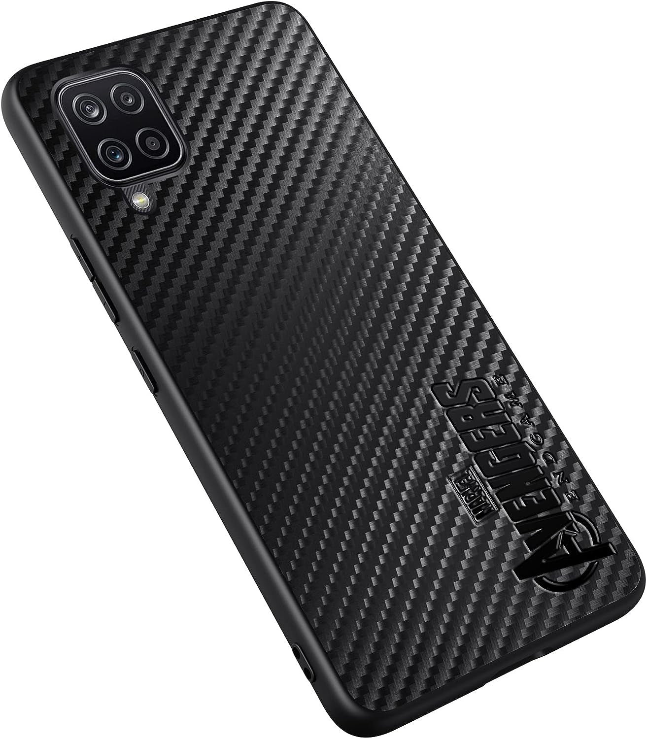 IRON SPIDER Case for Galaxy A12, with Marvel Character Samsung A12 Leather Case, A-BLACK  IRON SPIDER   