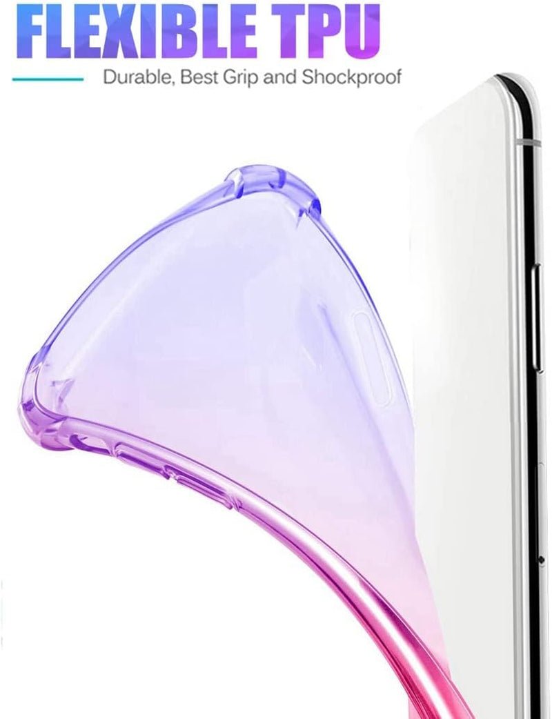 Gufuwo Case for Oneplus Nord N200 5G Case, Oneplus N200 Cute Case Girls, Gradient Slim anti Scratch Soft TPU Phone Cover Shockproof Protective Case for Oneplus Nord N200 5G (Blue/Pink)  Gufuwo   