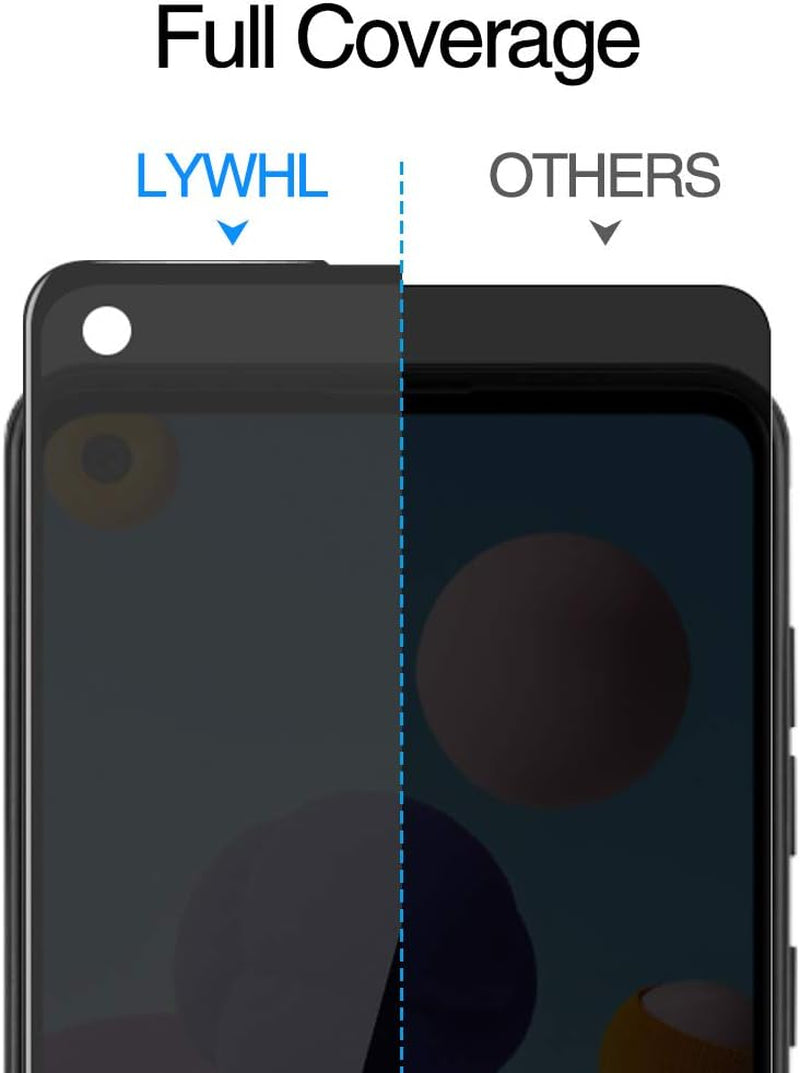 [2 Pack] for Samsung Galaxy A21/A21S Privacy Screen Protector, [Full Coverage] anti Spy HD Clarity 9H Tempered Glass Screen Protector, Scratch Resistant, Bubble Free, Easy Insall, Case Friendly (6.5 Inch)  A Pink Shop   