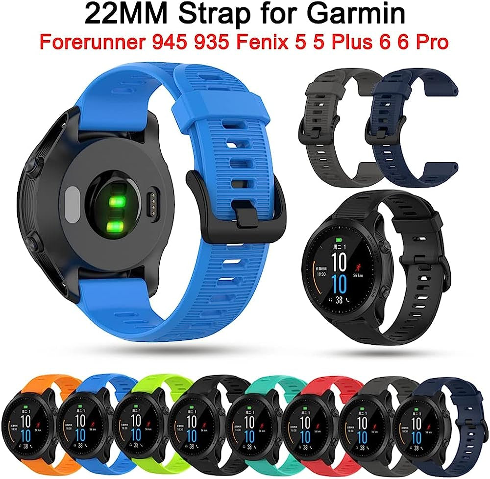 HEPUP Smart Watch Band for Garmin Forerunner 935 945 Strap 22MM Soft Silicone Bracelet for Garmin Fenix5 5Plus Fenix6 6Pro Wristband  HEPUP   