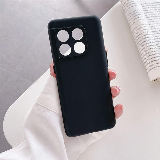 Ultra-Thin Matte Skin Anti-Fingerprint TPU Protection Case for Oneplus 10 9 9R 9RT 8T Pro Back Camera Cover Bumper Shell (Black,For Oneplus 10 Pro)  HANPINYOU   