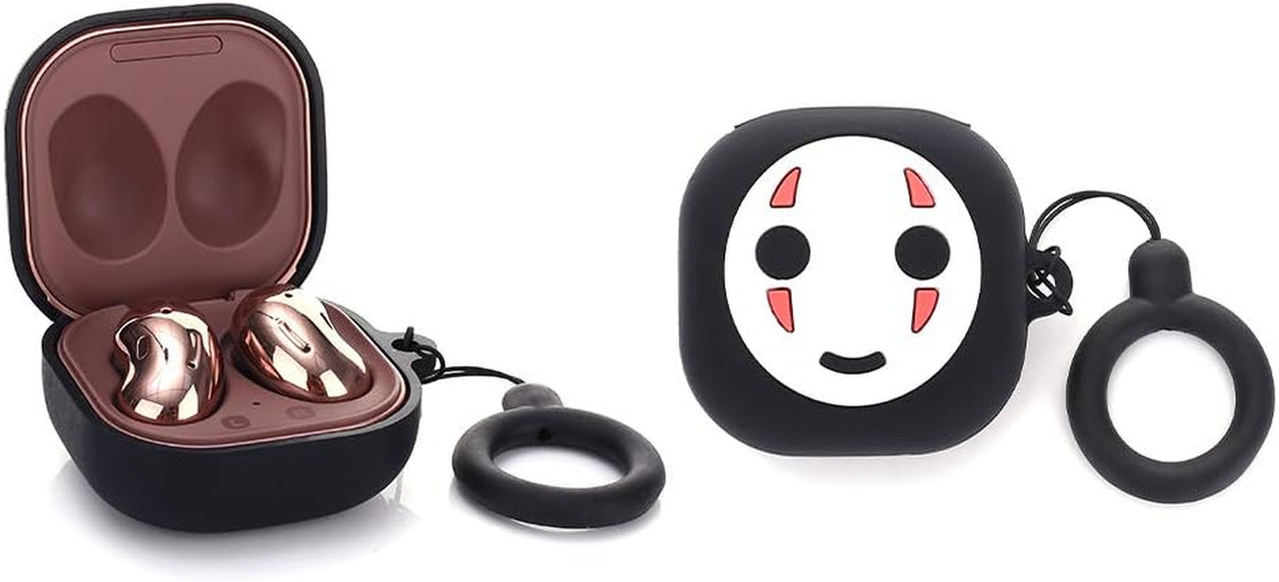 Suublg Silicone Cartoon Earbuds Case Protective Cover with Keychain Fit Designed for Samsung Galaxy Buds2 Pro (2022) /Galaxy Buds 2 (2021) /Galaxy Buds Pro (2021) /Galaxy Buds Live (2020)  Suublg Facelessman  