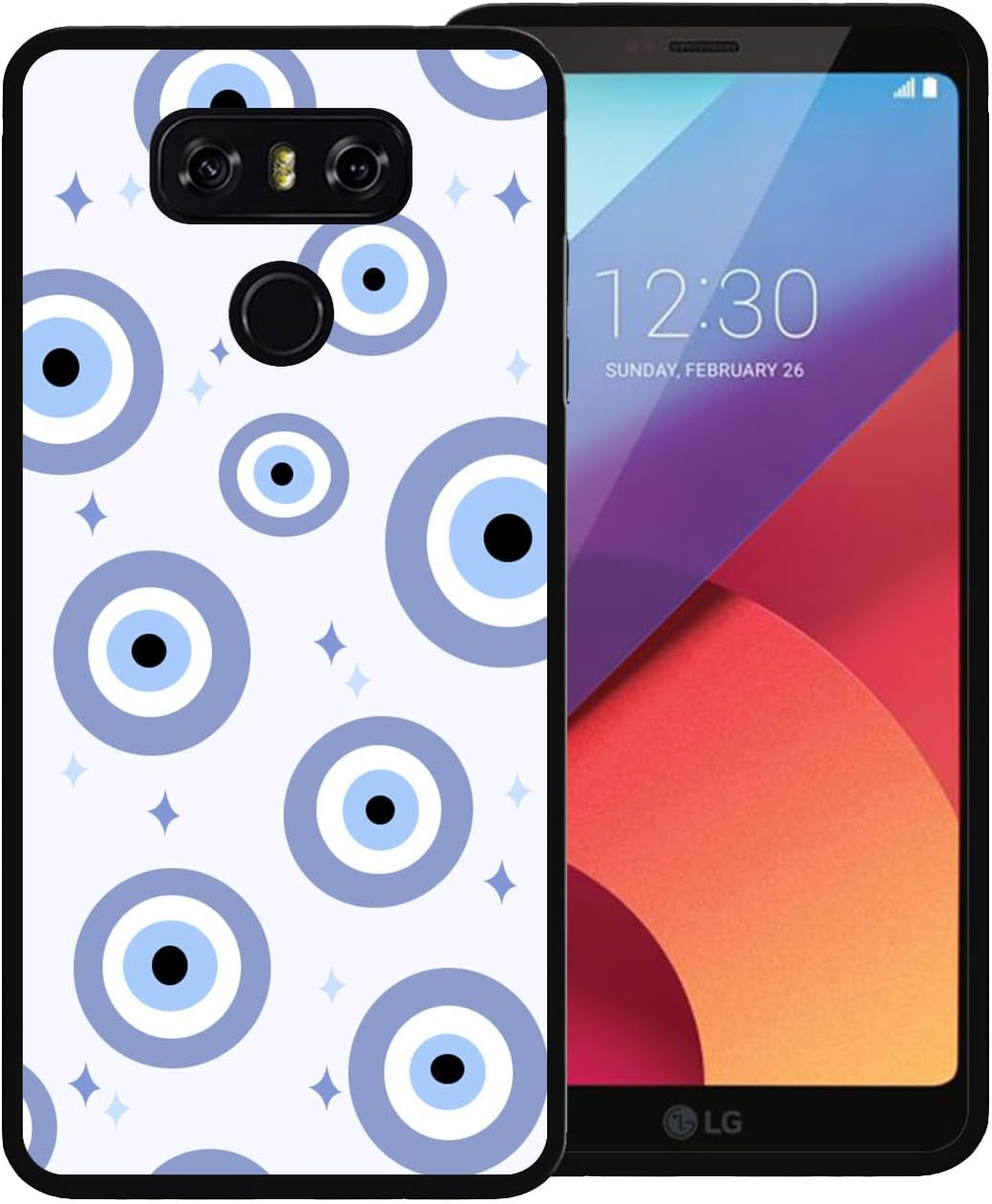 Zaztify Phone Case for LG G6/G6 Plus, Orange Evil Eye Turkish Demon Eyes Ojo Turco Naranja Cute Shockproof Protective Anti-Slip Thin Soft Cover Shell  zaztify Blue Eye  