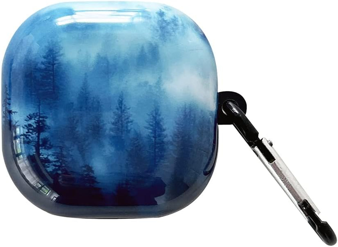 HENJI Case for Samsung Galaxy Buds 2 Case (2021) / Galaxy Buds Pro Case (2021) / Galaxy Buds Live Case (2020), Full Protective Pearl Shell Cover with Keychain for Women Girl (Purple)  HENJI Cedar  