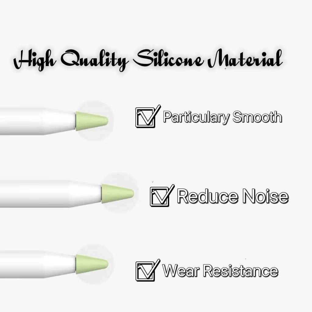 8 Pack Silicone Nibs Covers for Apple Pencil 1St and 2Nd Generation,Ultra Thin Protective Tips Cap Noiseless Writing for Apple Pencil  Xuanguo   