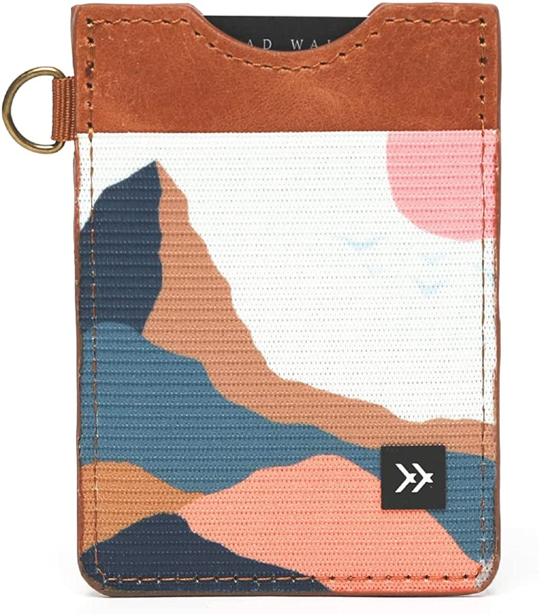 Slim Minimalist Elastic & Leather Vertical Wallet with RFID for Men & Women | Small Credit Card Holder for Front Pocket  Thread Wallets Views  