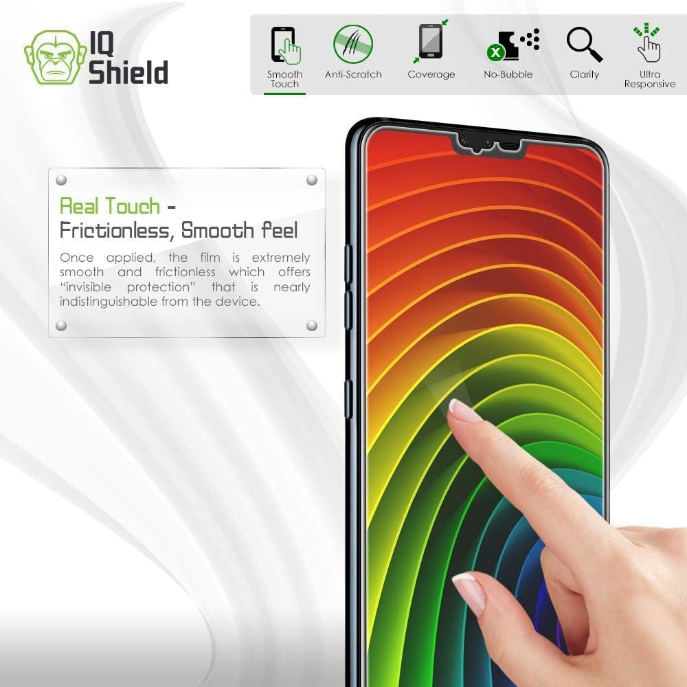 Iqshield Screen Protector Compatible with LG V40 Thinq (2-Pack)(Case Friendly) Anti-Bubble Clear TPU Film  IQShield   