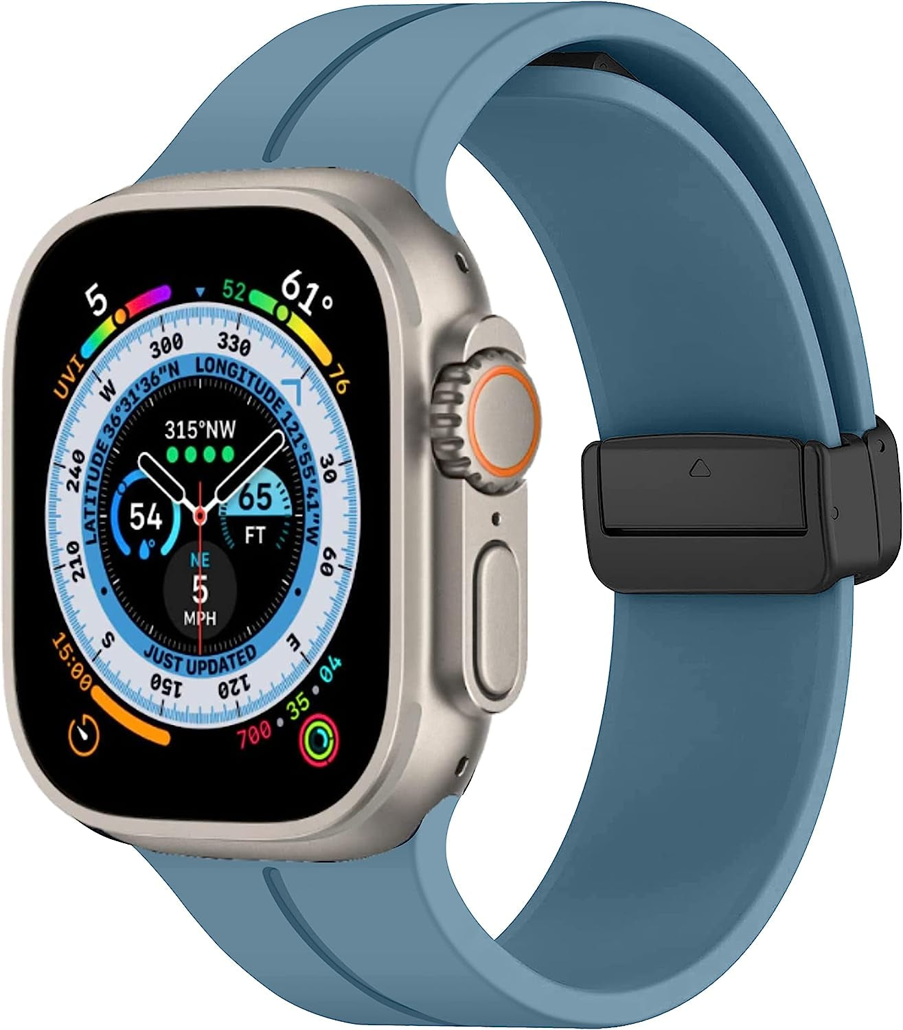 For Apple Watch Band 41Mm 40Mm 38Mm Women Men, Iwatch Bands Silicone Magnetic Bracelet Wristband Sport Band for Apple Watch Series 8 7 Series SE 2Nd Generation SE 6 5 4 3 2 1 Strap  SOLOLUP Blue 42/44/45/49mm 