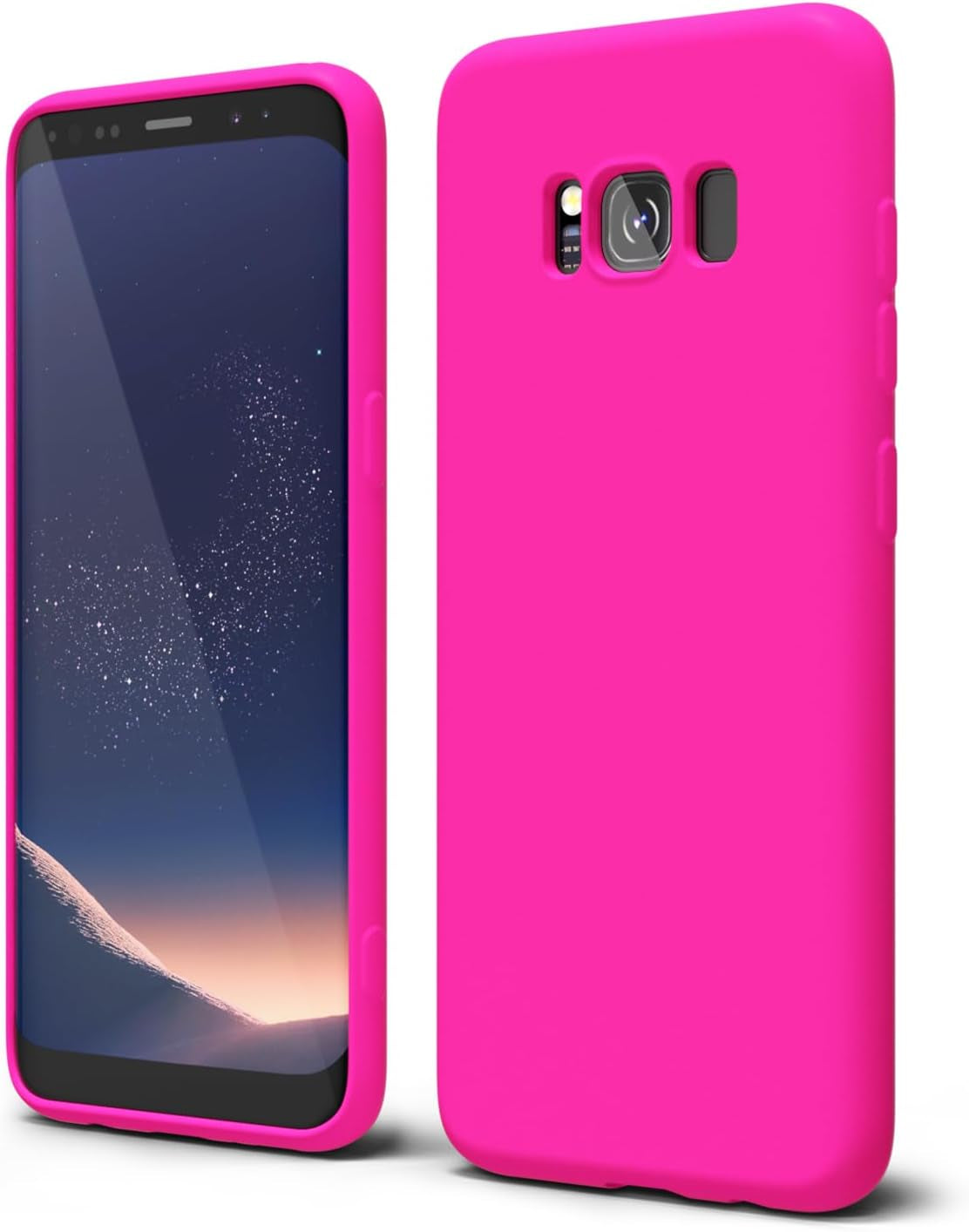 Oakxco for Samsung Galaxy S9 plus Phone Case Liquid Silicone Grip, Cute Thin Slim Soft Rubber TPU Plain Smooth Gel Cover for Women Girl, Matte Solid Protective & Shockproof, Aqua Sky Baby Light Blue  Oakxco   