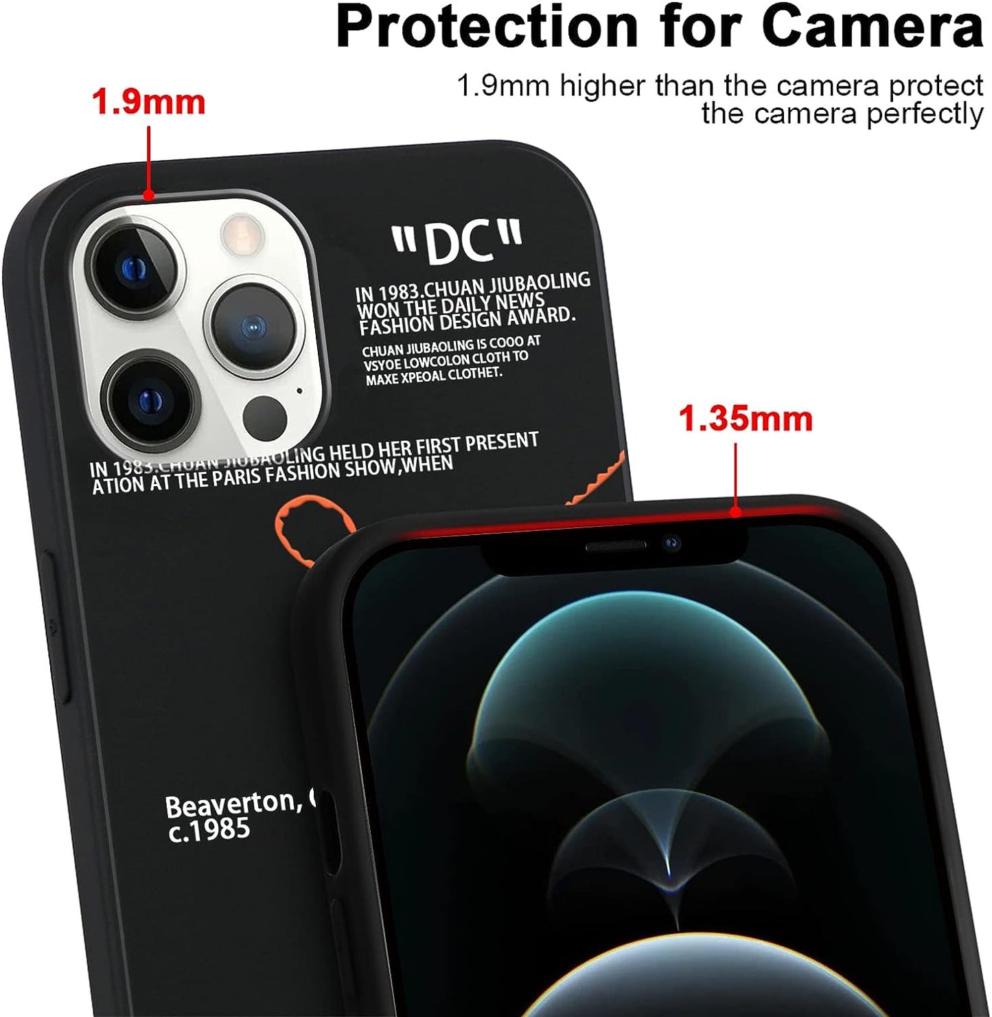 2 Pack Cool Phone Case for Iphone 12 Pro Max Case 6.7",Fashion Sports Shoes Brand Pattern Design, Creative Label Printed Black White Cover for Women Men Boys Girls,Soft Cases for Iphone12 Pro Max, 1  LJX US   