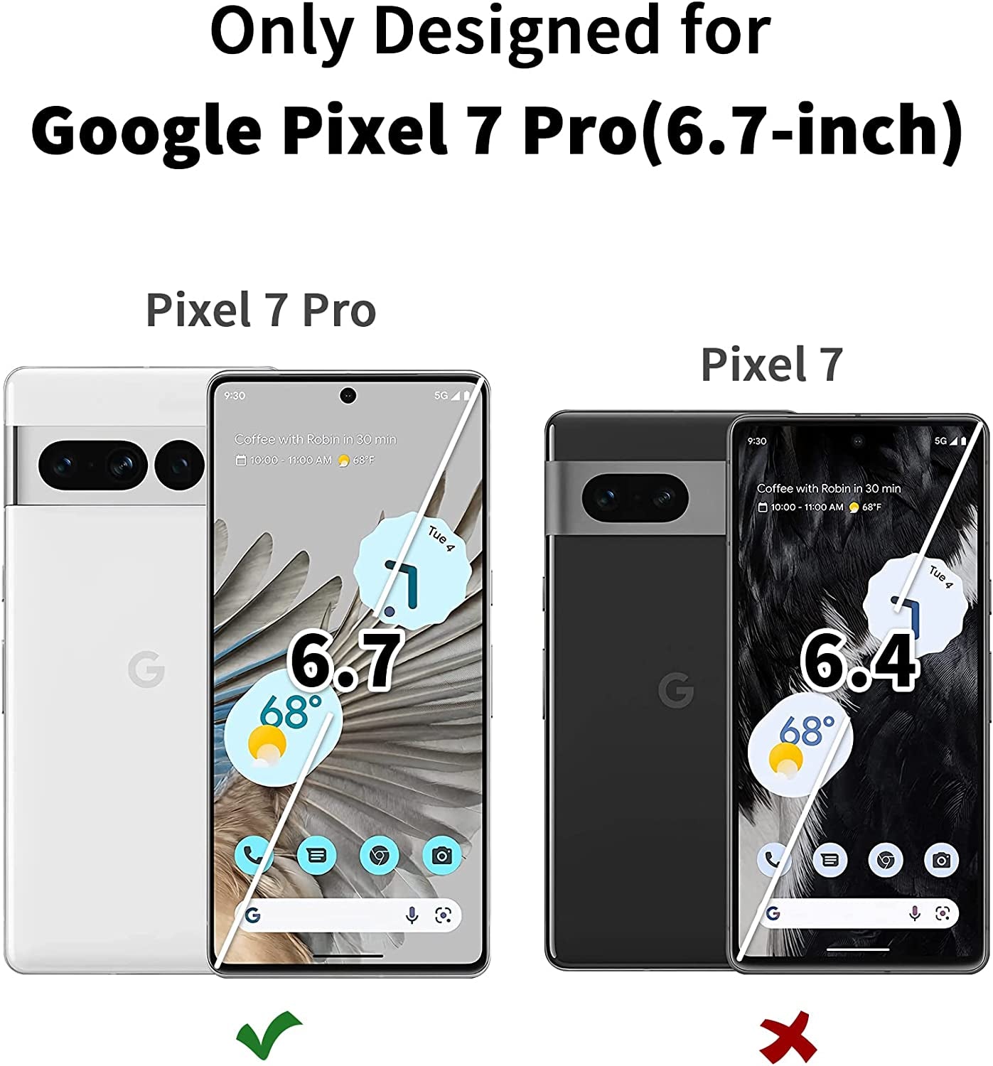 Corefyco Direct [2+2 Pack for Google Pixel 7 Pro Screen Protector 6.7 Inch and Camera Lens Protector, 9H Tempered Glass, HD Clear, Scratch Resistance, 3D Curved  Corefyco Direct   