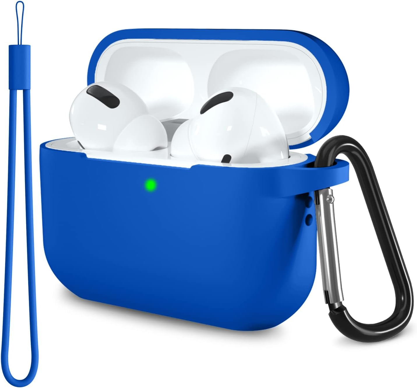 Lerobo for Airpods Pro 2Nd/1St Generation Case Cover with Keychain & Lanyard,Soft Silicone Skin Full Protective Airpod Pro Case for Apple Airpod Pro 2022/2019 Charging Case [Front LED Visible] Lilac  PJStore-US C-Glaze Blue  