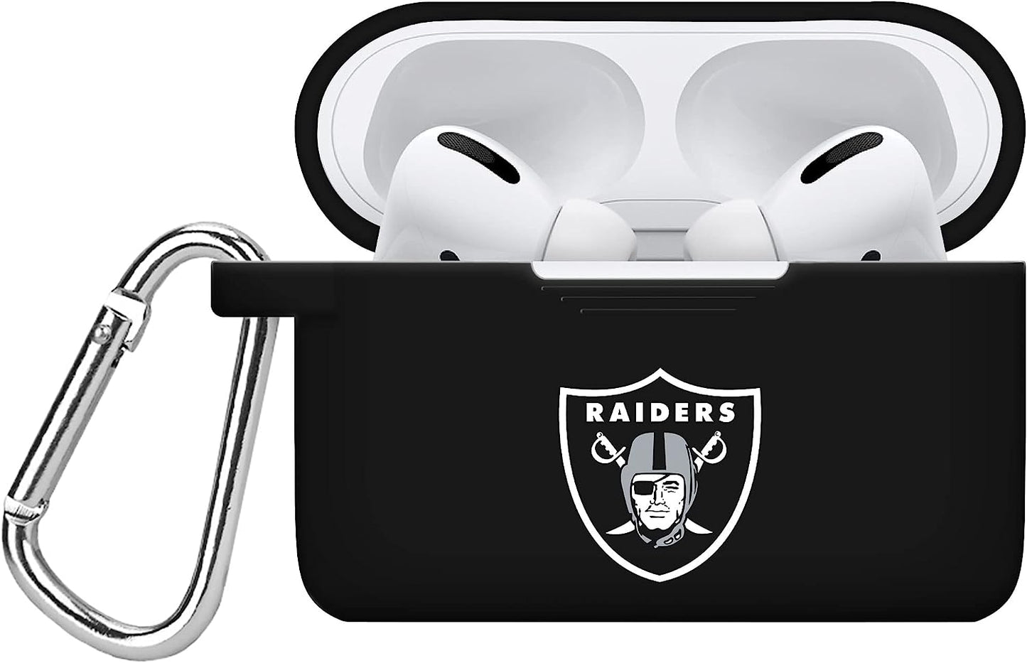 GAME TIME Tampa Bay Buccaneers Silicone Case Cover Compatible with Apple Airpods Pro Battery Case (Black)  Game Time Las Vegas Raiders - Black  