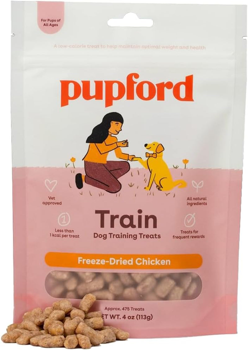 Pupford Freeze Dried 475+ Puppy Treats, Low Calorie, Vet Approved, All Natural, Healthy Training Treats for Small to Large Dogs (Beef Liver)  Pupford Chicken 4 Ounce (Pack Of 1) 
