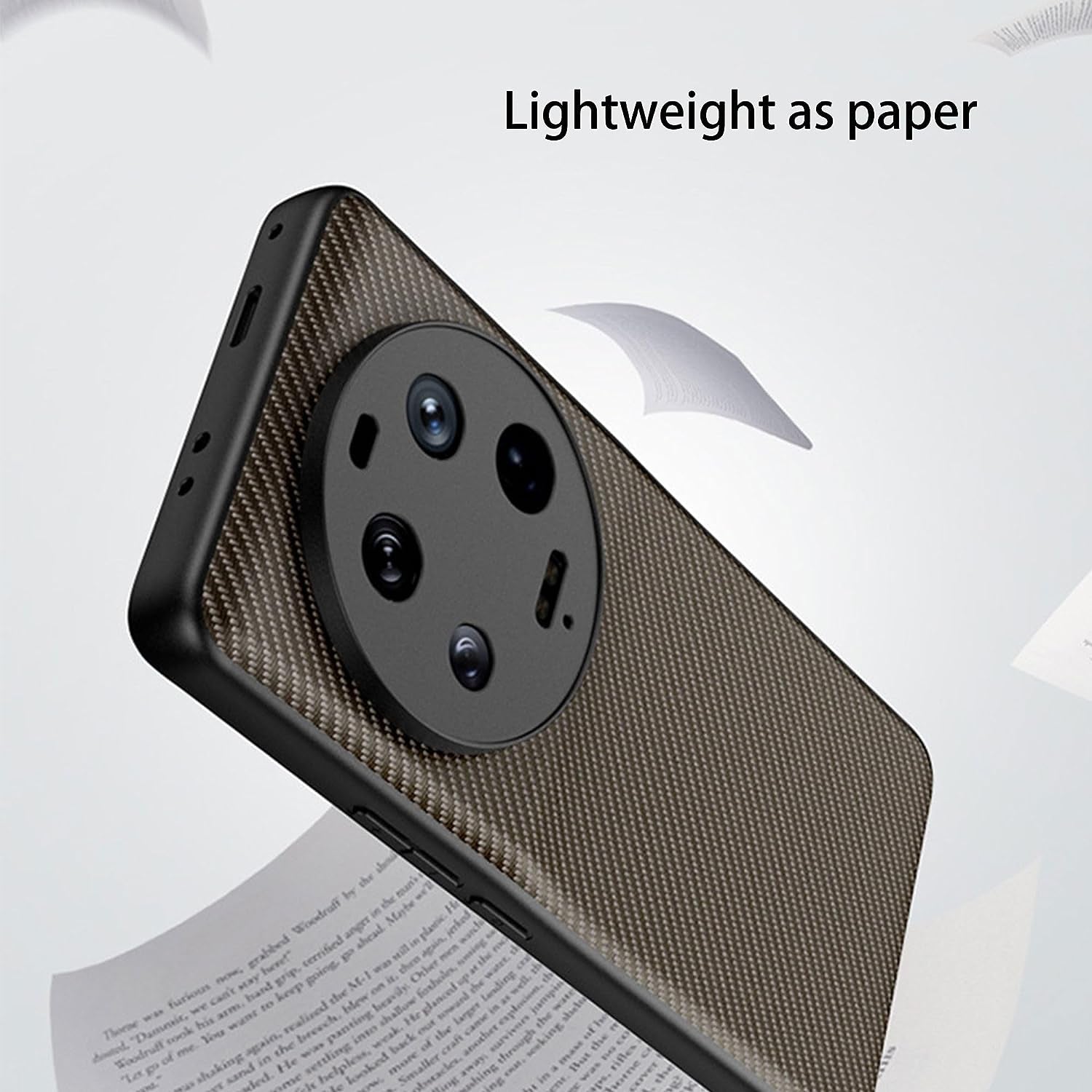 Suttkue for Xiaomi 13 Ultra Case,High Qualit,Pc Material Carbon Fiber，Scratch Resistant,Flexiblefull Protection,Anti-Skid-Black  Suttkue   