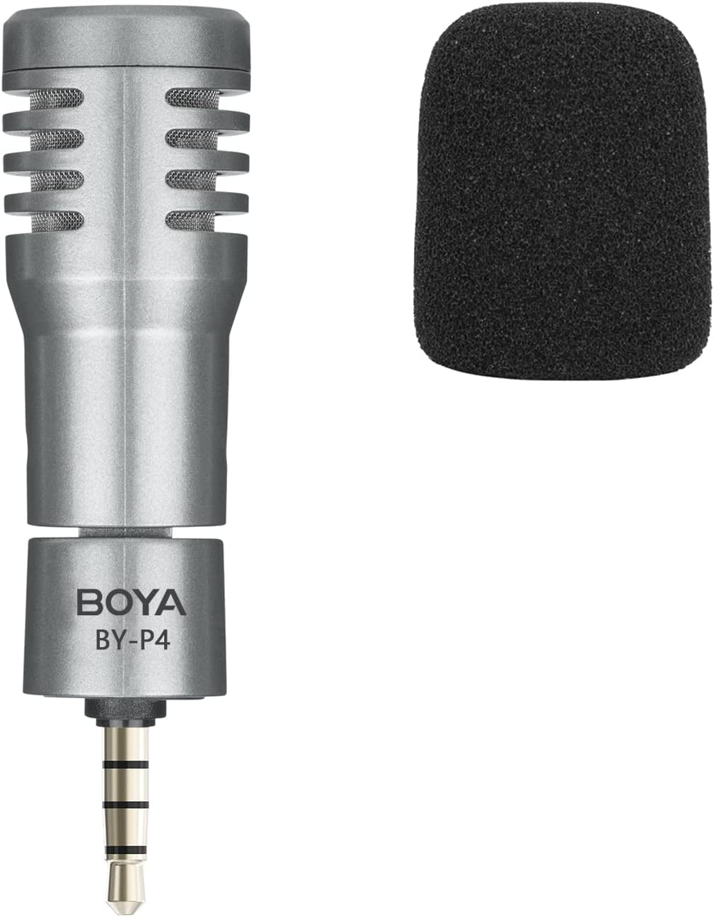 BOYA BY-P4D Iphone Microphone Ios Mini Phone Mic with Lightning Port for Iphone/Ipad/Ipod Foldable External Microphone with Wind Foam for Youtube,Vlogging,Live Stream,Video Record  BOYA P4  
