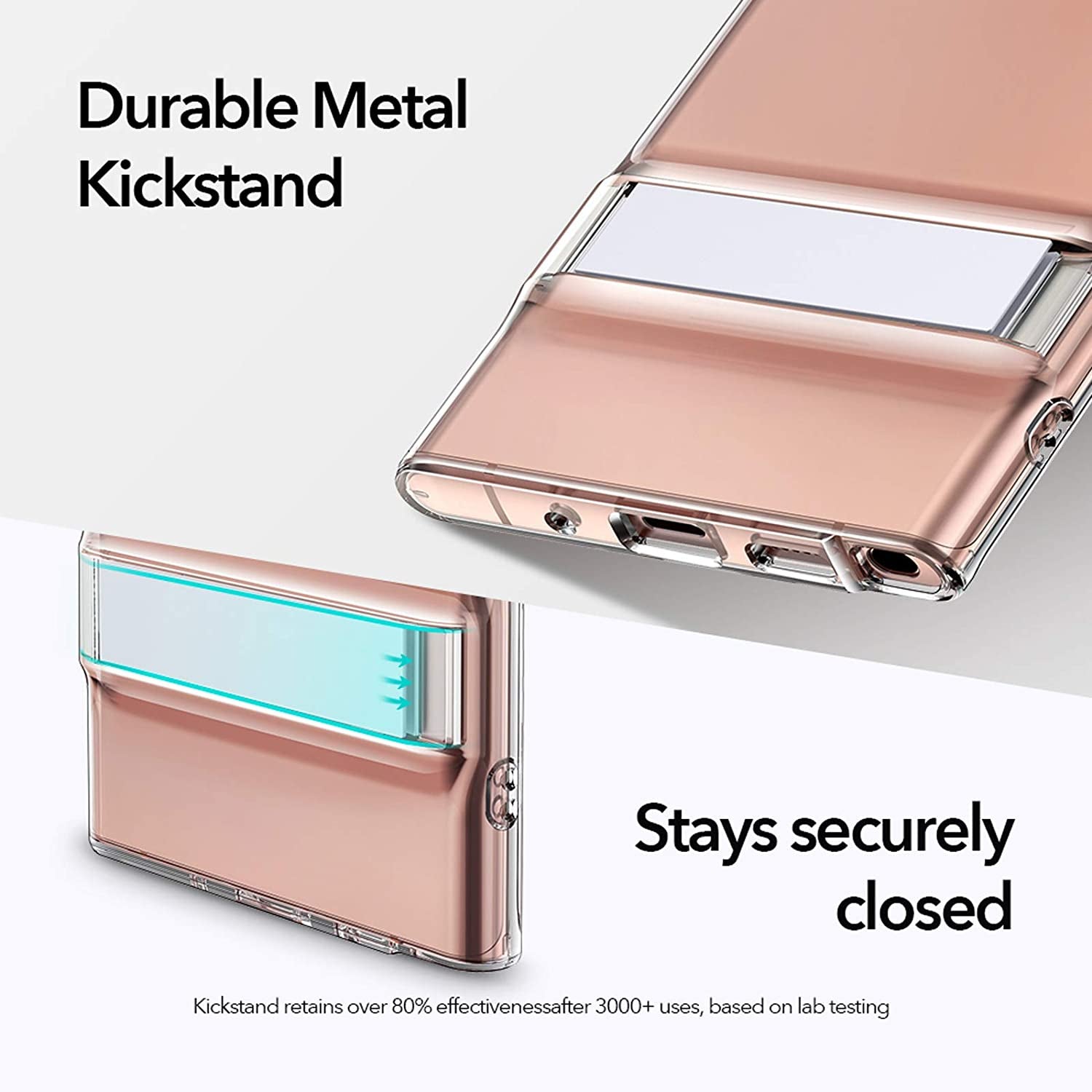 ESR Metal Kickstand Case Compatible with Samsung Galaxy Note 20 Ultra (6.9-Inch) [Vertical and Horizontal Stand] [Reinforced Drop Protection] – Clear  Electronic Silk Road Corp   