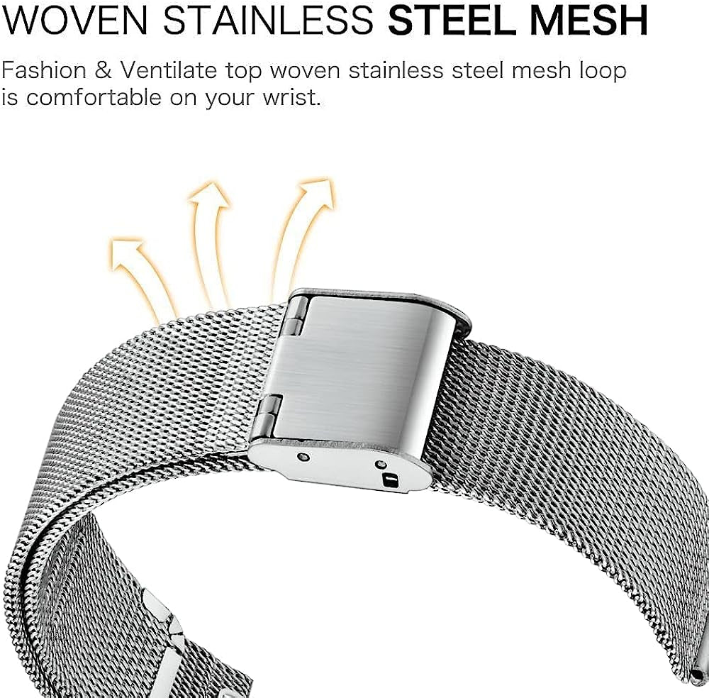 Wscebck for Garmin Vivoactive 3 4 4S Strap Milanese Metal Watch Band for Garmin Accessoires Forerunner 245/645 Venu 2 2S plus Bracelet  Wscebck   