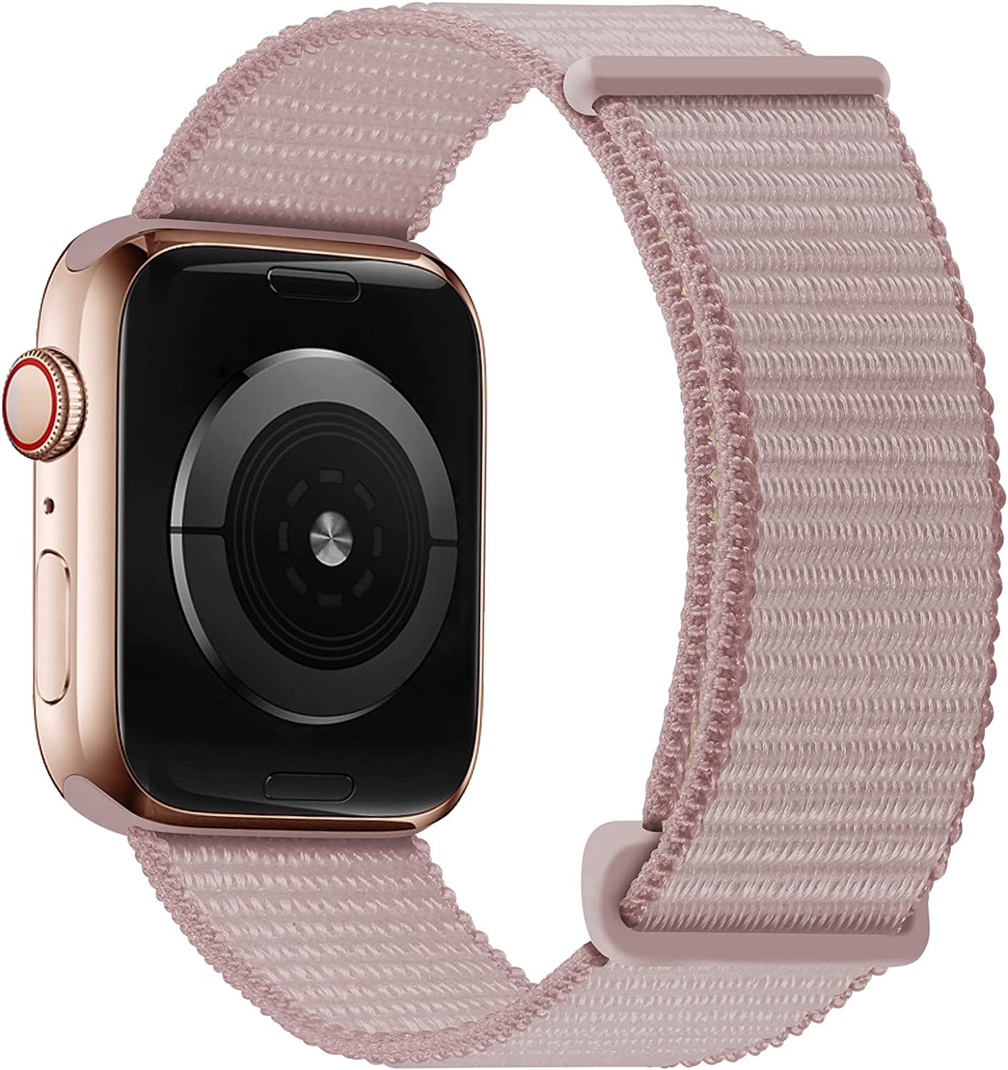 Oxwallen Sport Loop Nylon Band Compatible with Apple Watch 7/8 Ultra 49Mm 45Mm 42Mm 44Mm, Comfortable Braided Strap Women Men Competible for Iwatch SE & Series 7/8 6 5 4 3, Black  OXWALLEN Rose/Pink 41/38/40MM 