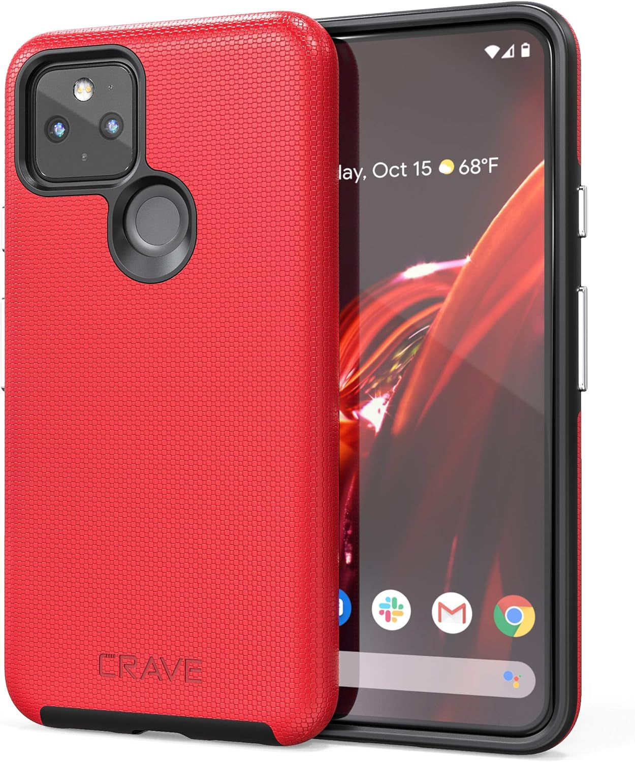 Crave Pixel 5 Case, Dual Guard Protection Series Case for Google Pixel 5 - Berry  Crave Red  