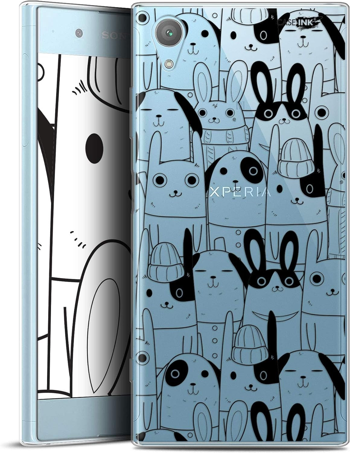 Sony Xperia XA1 plus 5.5" Case, Ultra Slim Black Rabbit Phone Case Cover  Clubcase SARL   