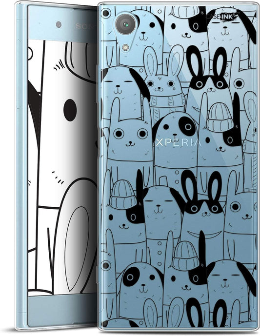 Sony Xperia XA1 plus 5.5" Case, Ultra Slim Black Rabbit Phone Case Cover  Clubcase SARL   