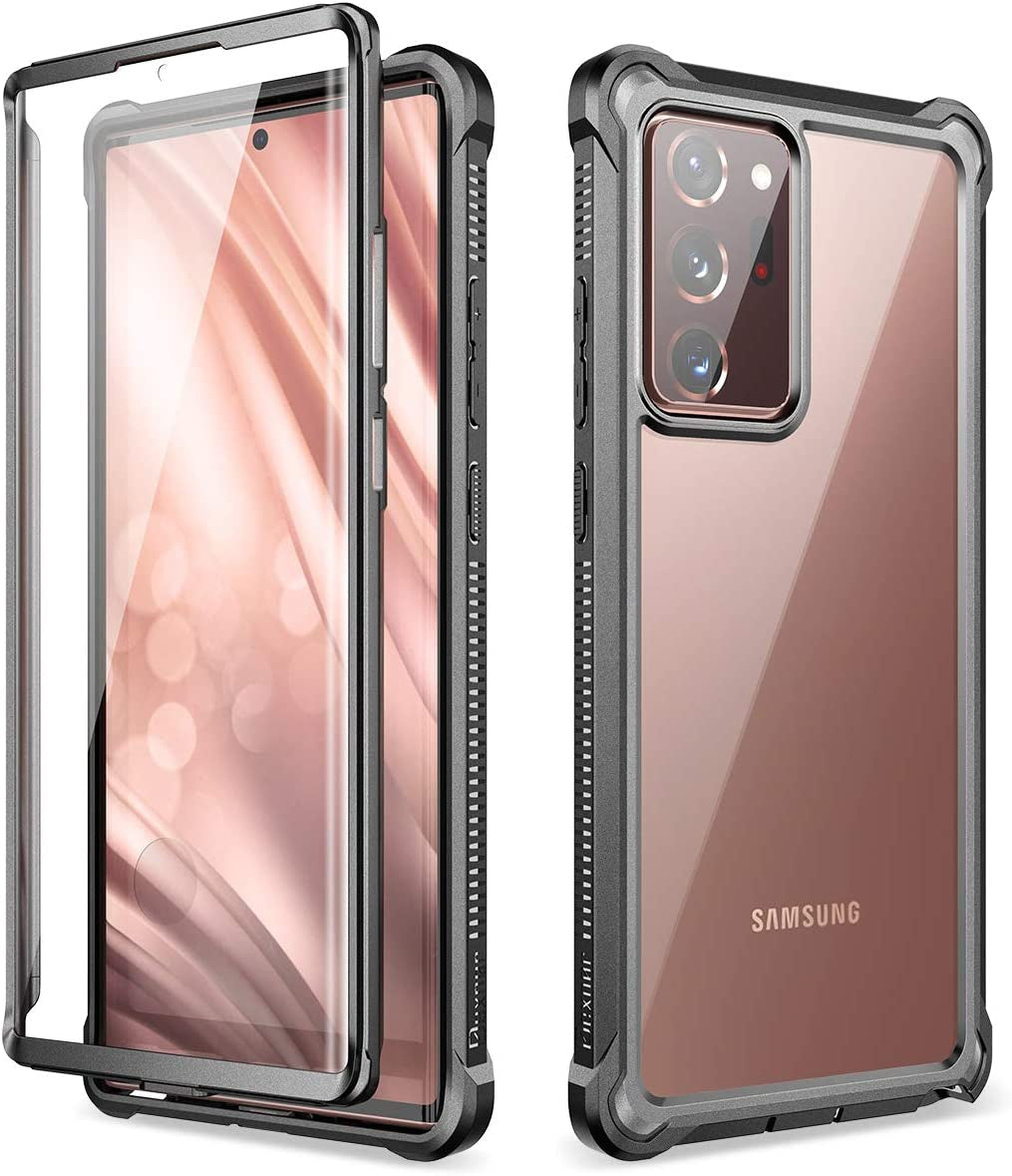 Dexnor for Galaxy Note 20 Ultra Case with Screen Protector Clear 360 Full Body Rugged Protective Shockproof Hard Back Cover Heavy Duty Defender Bumper for Samsung Note 20 Ultra 5G 6.9" - Black  Dexnor   