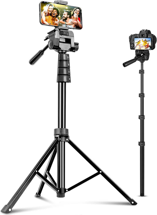 Aureday 67” Phone Tripod, Detachable and Extendable Selfie Stick Tripod for Iphone/Android Smartphone/Camera/Gopro, Portable Cell Phone Tripod with 360-Degree Rotatable Pan Head  Aureday   