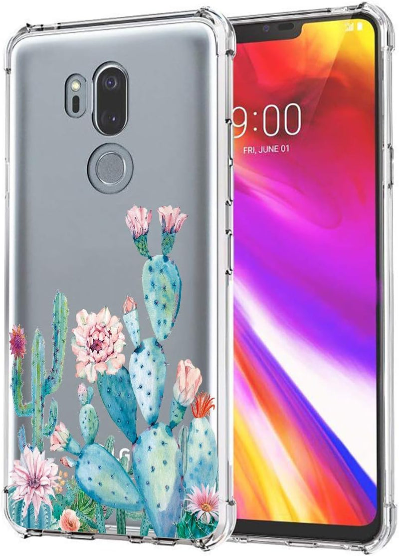 Sidande for LG G7 Case, for LG G7 Thinq Wallet Case, [Wrist Strap] Owl PU Leather Wallet Flip Protective Phone Case Cover with Card Slots and Stand for LG G7 / for LG G7 Thinq (2018) (Brown)  sidande Cactus  