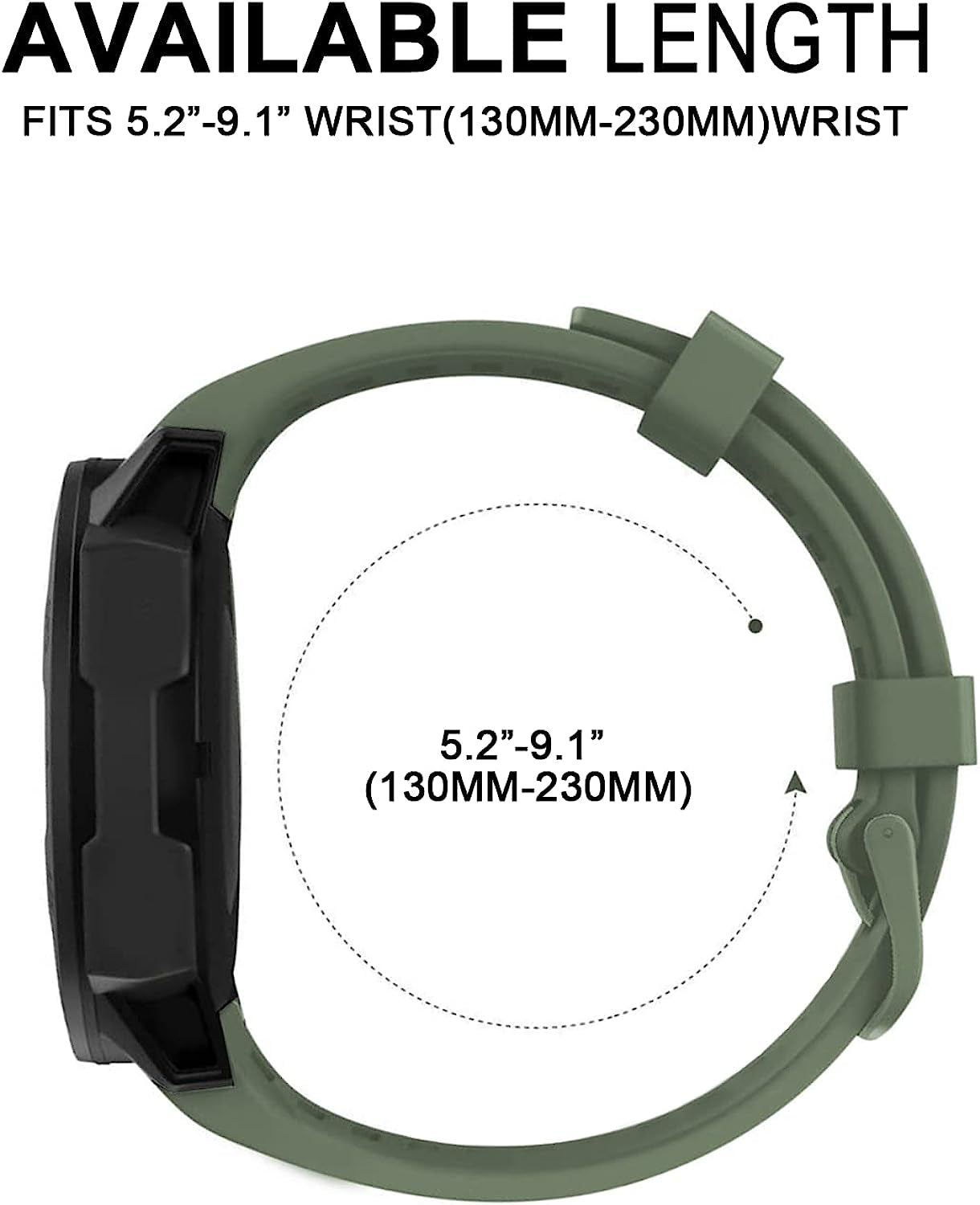 GERSIK Compatible with Garmin Instinct Bands, Soft Silicone Strap Sport Wristband Replacement for Garmin Instinct 2/Instinct Esports/Solar/Tide/Tactical GPS Smartwatch  GERSIK   