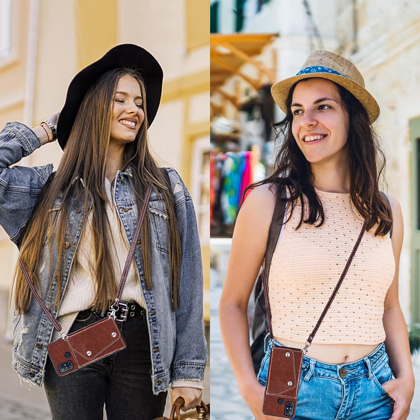 Asuwish Phone Case for Oneplus Nord N10 5G Wallet Cover with Screen Protector and Credit Card Holder Crossbody Strap Cell Accessories One plus N 10 G5 1 plus 10N 1Plus One+ 1+ N105G Women Girls Brown  Asuwish   