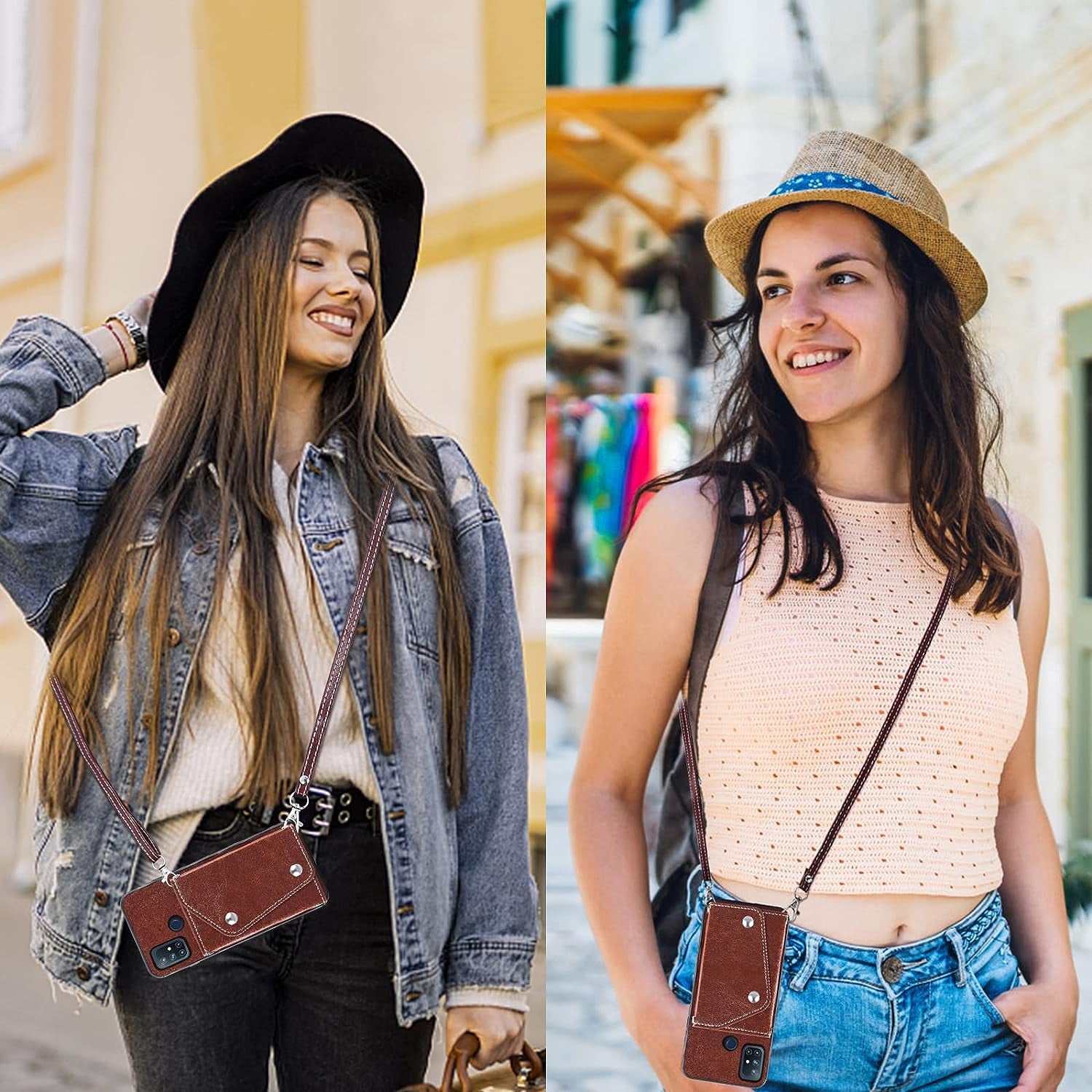 Asuwish Phone Case for Oneplus Nord N10 5G Wallet Cover with Screen Protector and Credit Card Holder Crossbody Strap Cell Accessories One plus N 10 G5 1 plus 10N 1Plus One+ 1+ N105G Women Girls Brown  Asuwish   