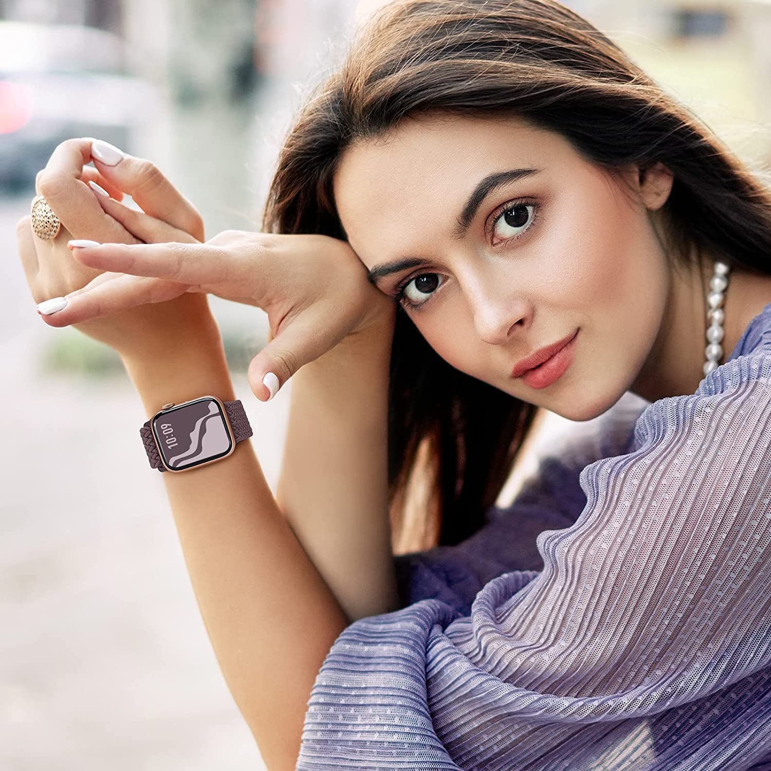 6 Pack Braided Solo Loop Compatible with Apple Watch Band 38Mm 40Mm 41Mm 42Mm 44Mm 45Mm 49Mm for Women Men, Stretchy Nylon Elastic Straps Wristbands for Iwatch Series Ultra SE 8 7 6 5 4 3 2 1  Suitisbest   