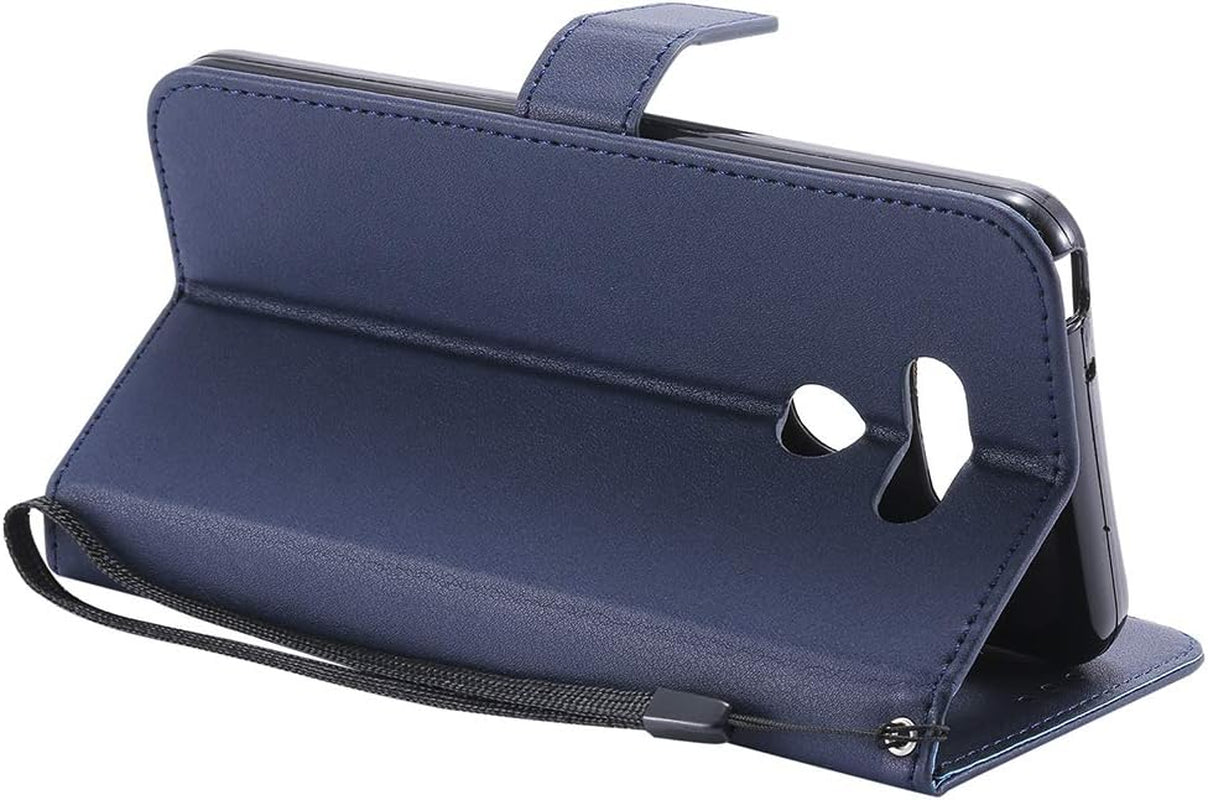 Asuwish Leather Wallet Phone Case for LG G6 with Credit Card Holder Slot Kickstand Folio Flip Cover Full Body Protective Cell Accessories LGG6 G 6 plus LG6 Thinq G6+ VS988 H871 Women Men Girls Blue  NSS   