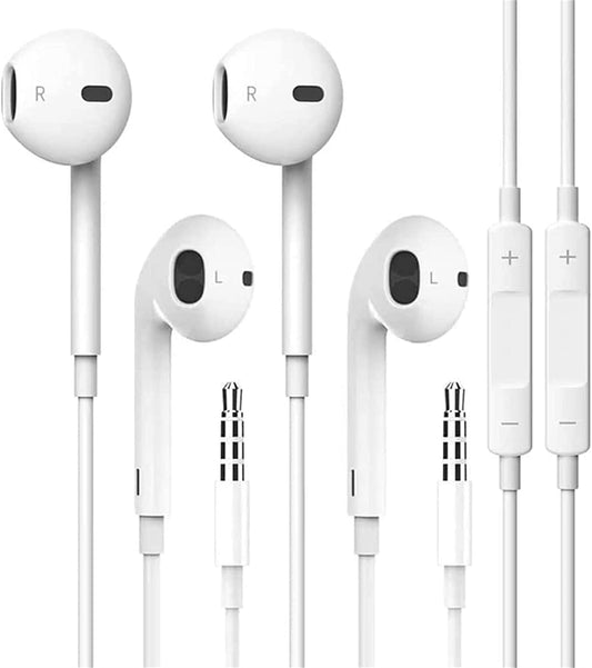 2 Pack-Apple Earbuds [Apple Mfi Certified] Earphones Wired with Microphone for 3.5Mm Iphone Headphones (Built-In Microphone & Volume Control) Compatible with Iphone/Ipad/Ipod/Pc/Mp3/4  EYIW   