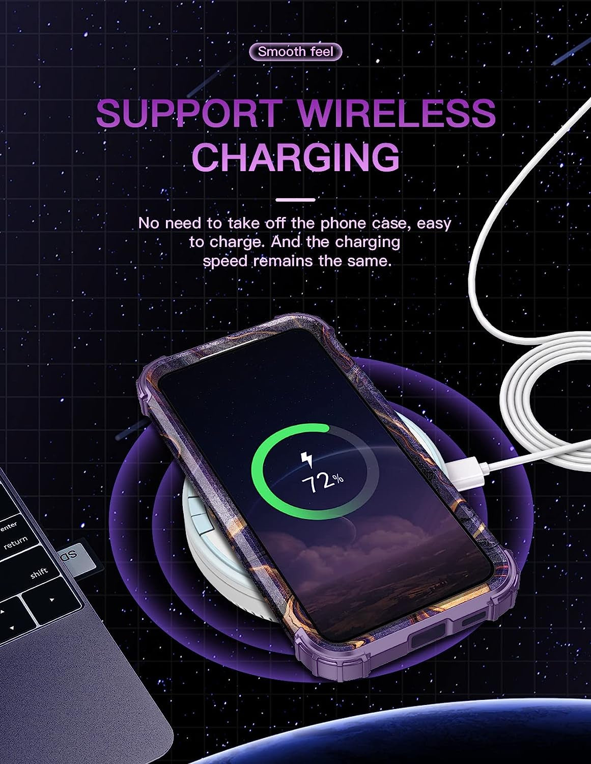 LONTECT for Galaxy S22 plus Case Shockproof 3 in 1Heavy Duty Rugged Hybrid Sturdy High Impact Durable Protective Cover Case for Samsung Galaxy S22 Plus/S22+ 5G 6.6 2022,Marble/Dark Purple  Lontect   