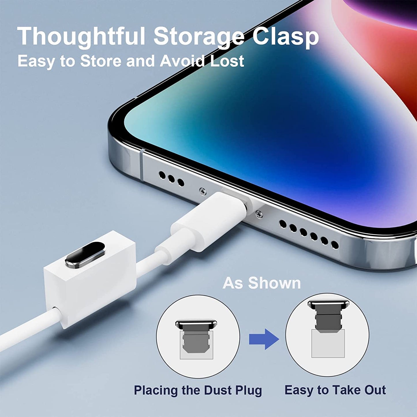 ASKUBSKU anti Dust Plugs for Iphone 14 Pro Max 13 12 SE [5 Pack], Lightning Port Plugs for Apple Charging Port Protector Anti-Dust Plug for Iphone 13 Pro Max SE 12 11 X XR for Airpods Pro  ASKUBSKU   