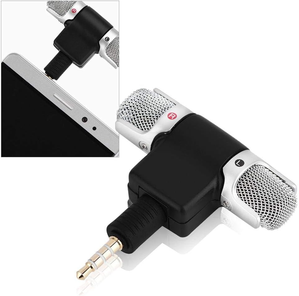Ciglow Microphone for Phone, Mini Stereo Microphone Mic 3.5Mm Gold-Plating Plug Jack for Andriod Phones Iphones  Ciglow   
