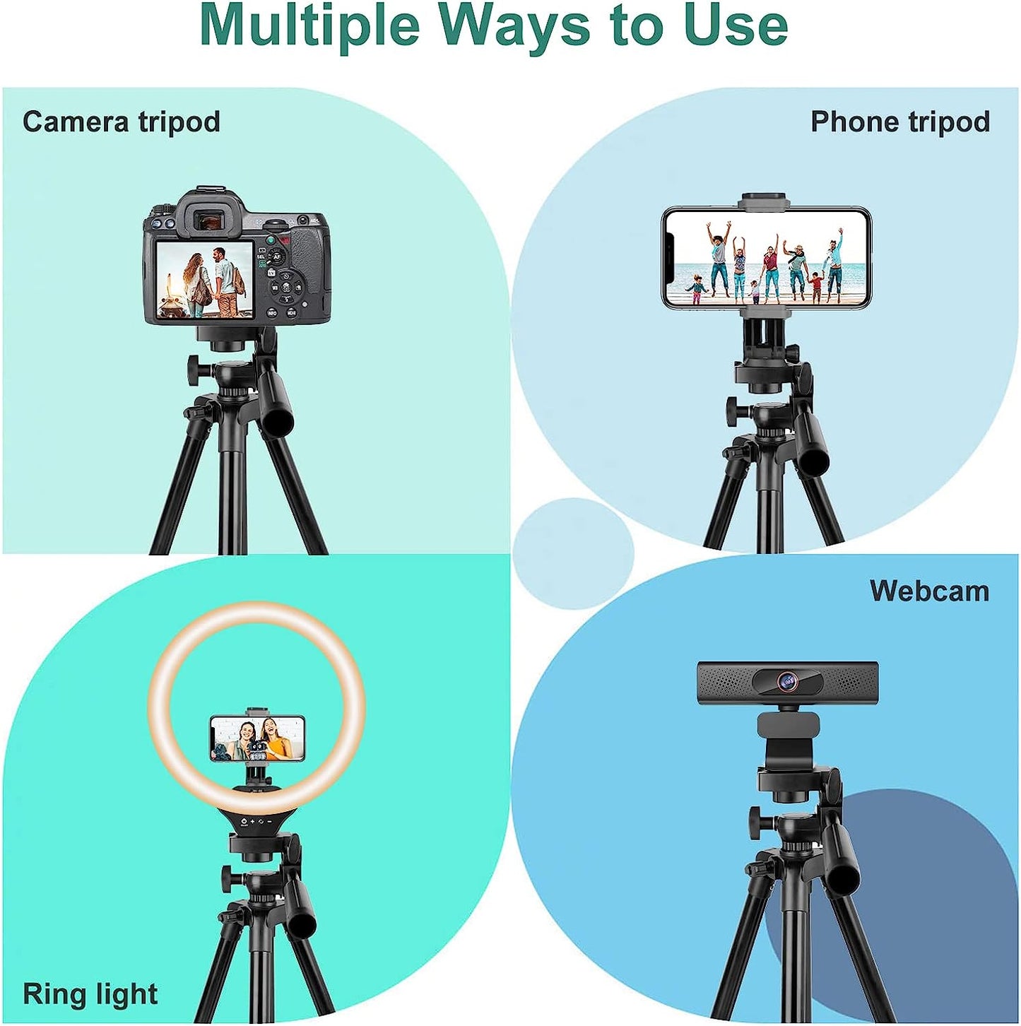 Torjim 14'' Ring Light with Tripod Stand, LED Selfie Ring Light with Stand and Phone Holder, Perfect for Tiktok/Youtube/Recording/Photography/Makeup, Compatible with All Phones  Torjim   