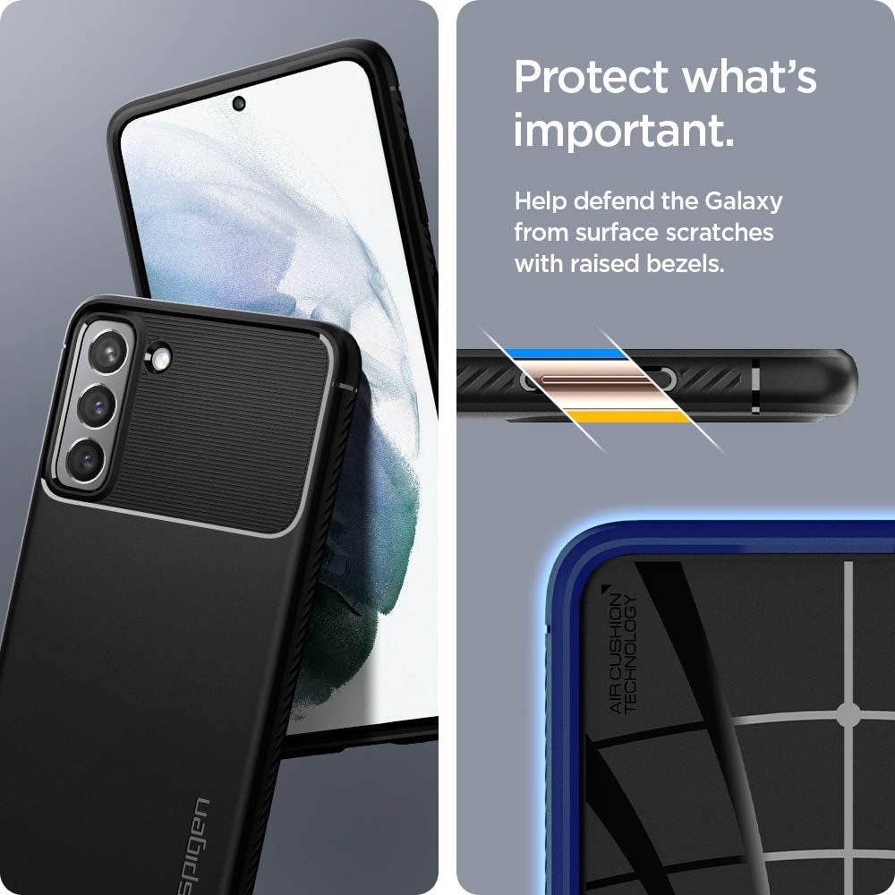 Spigen Rugged Armor [Military Grade] Designed for Galaxy S21 Case (2021) - Matte Black  Spigen   