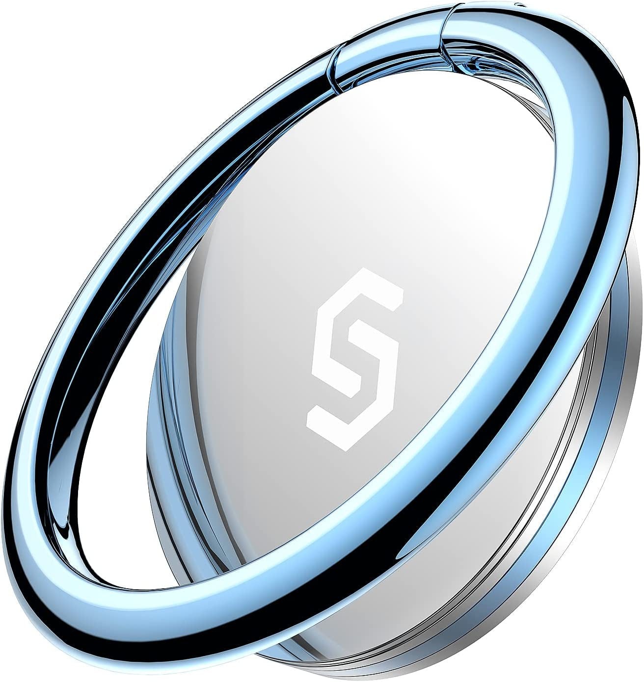 Syncwire Cell Phone Ring Holder Stand, 360 Degree Rotation Finger Ring Kickstand with Polished Metal Phone Grip for Magnetic Car Mount Compatible with Iphone, Samsung,Lg,Pixel, Smartphone Accessories  Syncwire 1 Pack Blue  