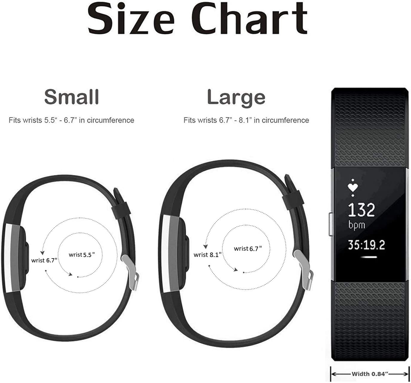 3 Pack Bands Compatible with Fitbit Charge 2, Classic & Special Edition Replacement Bands for Fitbit Charge 2, Women Men  OYODSS   